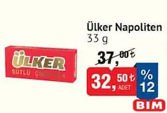 ÜLKER NAPOLİTEN ÇİKOLATA 33 G fiyat ve kampanya bilgisi